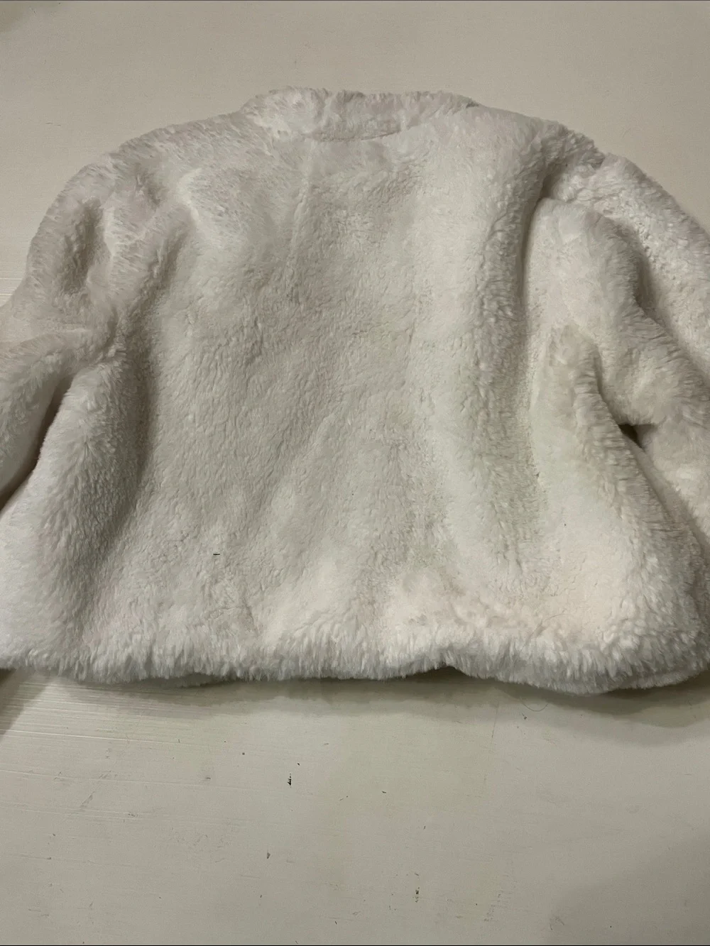 Disney Baby white fur coat with gold Mickey size 18-24 months